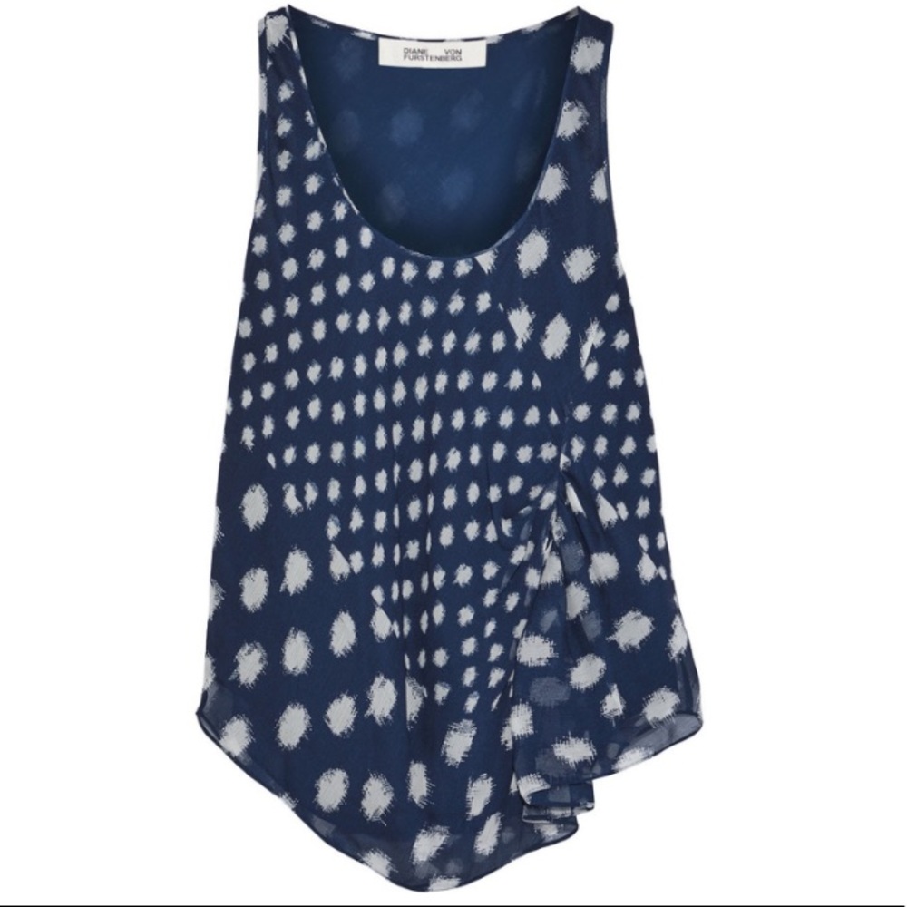 NWT Diane Von Furstenberg Gathered Tank